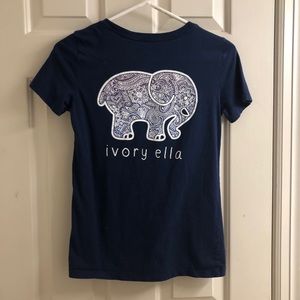 Ivory Ella Navy T Shirt Size XS
